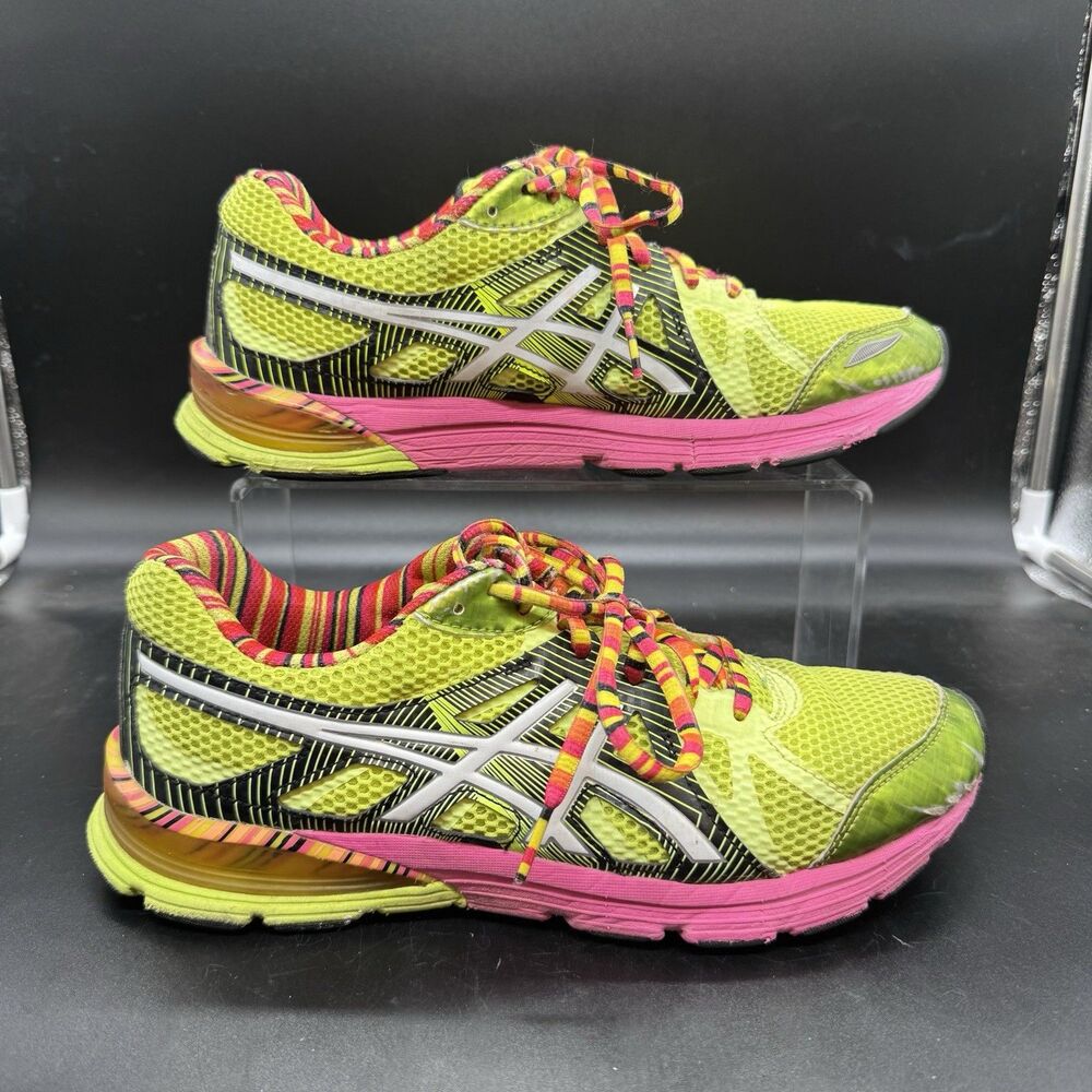 Asics Gel Preleus Shoes Womens Size 10 Yellow Pink Athletic Trainers Sneakers - Picture 1 of 8